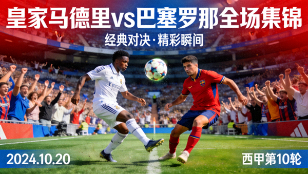 皇家马德里对阵巴塞罗那全场集锦封面图